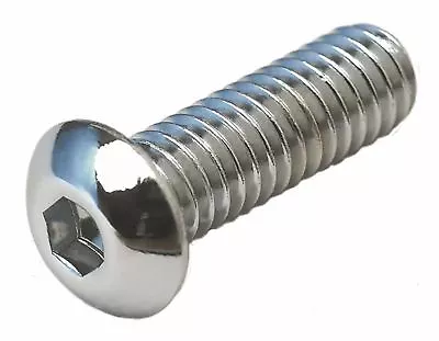 M8 X 1.25 X 40mm Chrome Button Head Bolts Qty 2 Pcs Made In The USA • $16.99