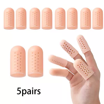 10PCS Gel Finger Protector Breathable Finger Cap Thumb Protector Toe Finger • $9.07