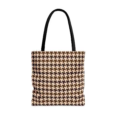 Brown Houndstooth Tote Bag  • $21.99