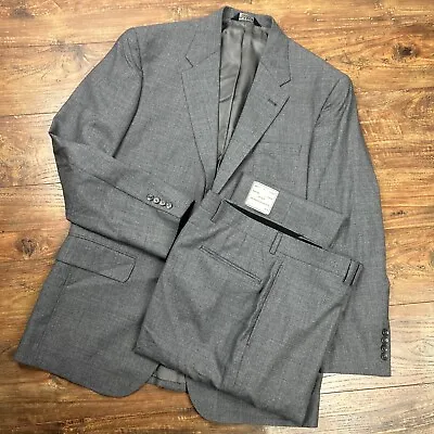 JOS A BANK SUIT SIGNATURE COLLECTION GRAY MEN 41R 35W 2 PIECE 100% WOOL NEW Pant • $135