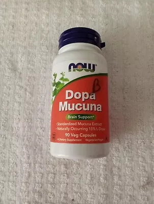 NOW Foods DOPA Mucuna BRAIN SUPPORT 90 Capsules EXPIRATION 12/2025 NEW ITEM  • $7