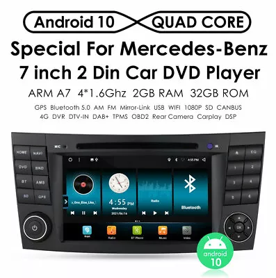 Android 32GB 7  Car GPS DVD Radio Stereo HeadUnit For Mercedes-Benz E-Class W211 • $229.99