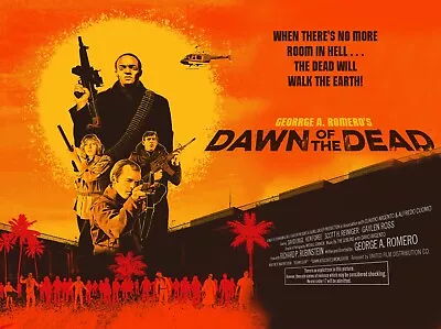 ZOMBIES DAWN OF THE DEAD 1978  Quad Poster Print 30x40  George A Romero FREE P&P • £24.99