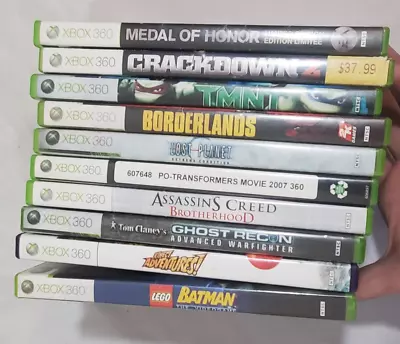 Lot Of 10 Xbox 360 Games TMNT Crackdown Borderlands Batman Lego Lost Planet • $39.99