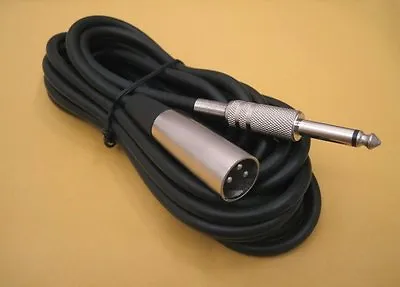 6Ft XLR 3Pin Male To 1/4  Mono Plug Mic Microphone Cord Audio Cable 6'Ft Foot V2 • $6.75