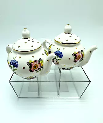 MacKenzie-Childs  White Flower Market Teapot Ceramic Shakers • $58