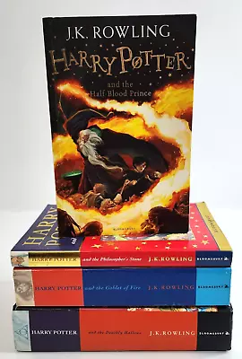 4 X Harry Potter Paperback Books By J. K. Rowling Bundle Lot Fantasy Adventure • $34
