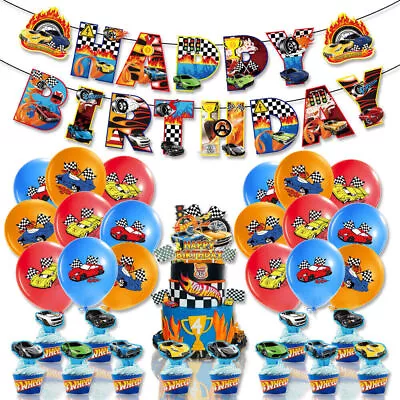 Hot Wheels Race Car Kids Boys Birthday Party Decoration Balloons Sets Supplies • £14.20