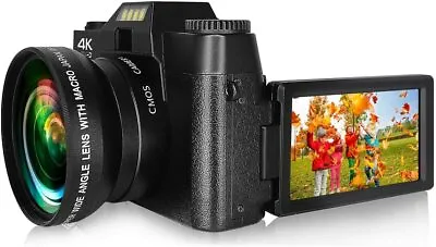 $124.98 • Buy Digital Camera Vlogging Camera 4K 48MP Camera With WiFi 16X  Zoom 32G Micro Card