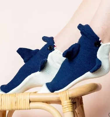 NIP Socky Socks Great White Shark Unisez Socks 9-11 • $13.99