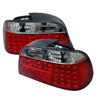 For BMW E38 7-Series 95-01 LED Tail Lights - Red Clear Spyder 5000620 • $289.71