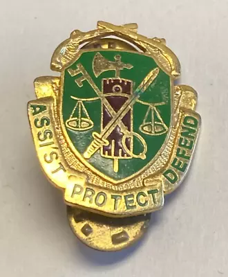 Assist Protect Defend U.S. Army Corps Military Police Dual Clutch Lapel Pin • $9.95