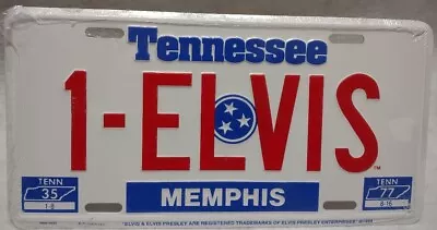 1-Elvis Tennessee Plate Embossed Aluminum Novelty License Plate - AS IS • $15.99