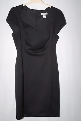 MANGO Suit Ladies Short Black Cap Sleeve Dress Size L • £8.99