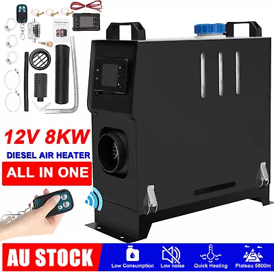 ALL IN ONE Air Diesel Heater Thermostat Caravan Motorhome Trailer 12V 8KW • $110.99