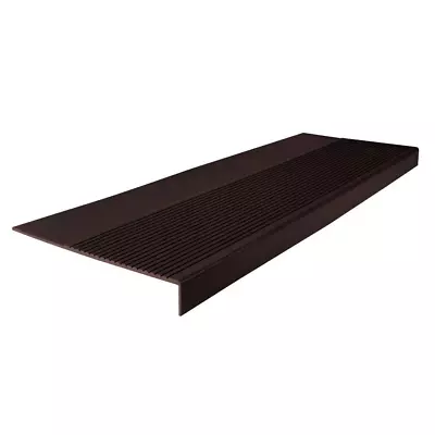 Light Duty Ribbed Design Brown 12-1/4 In. X 36 In. Rubber Stair Tread • $39.99