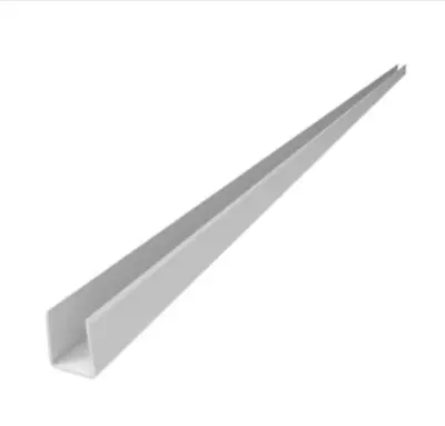 White Vinyl Fence U-Channel: 1.02  X 1.379  X 59.5  - Durable & Versatile NEW • $4.28