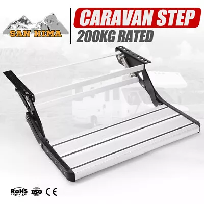 SAN HIMA 200KG Pull Out Caravan Step Single Stage Folding Aluminium RV PARTS • $145.95