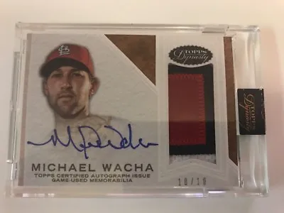 2016 Topps Dynasty Game Used Jersey Relic Auto Michael Wacha Cardinals 10/10 • $50