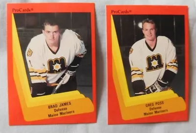 1990-91 ProCards AHL/IHL Maine Mariners Hockey Card Pick One • $1