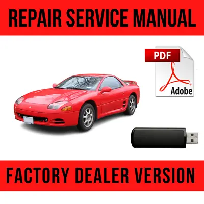 Mitsubishi 3000 GT + Spyder 1991-1999 Factory Repair Manual USB • $16.49