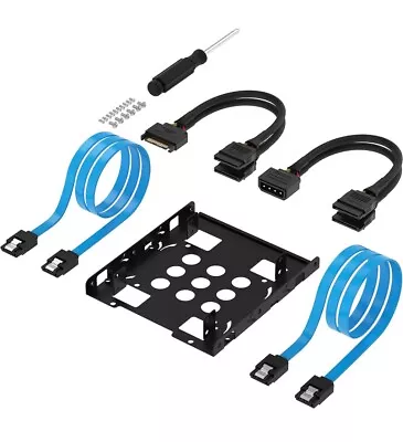 SABRENT Dual 2.5  HDD SSD To 3.5  Mounting Frame Internal Hard Disk Mounting 2 • £14.99