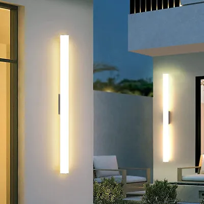 LED Wall Light Sconce Waterproof Outdoor Lamp Exterior Lights Long Strip Modern • $32.29