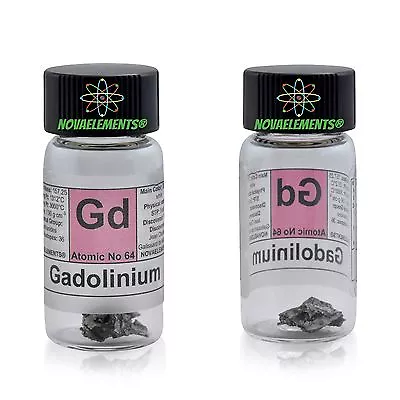 Gadolinium Metal Element 64 Sample 1 Gram 99.95% Shiny Piece IN Labeled Vial • $12.55