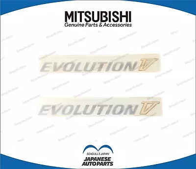 Mitsubishi Lancer EVO5 CP9A Genuine Side Door Decal EVOLUTION V Silver & Yellow • $84.50