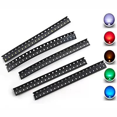 CHANZON 5 Colors X 20 Pcs = 100 Pcs 0603 SMD LED Diode Lights Assorted Kit Mi... • $10.53