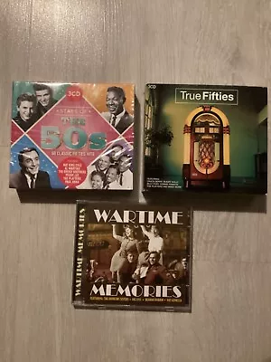 Stars Of The 50s + True Fifties + Wartime Memories - Cd Music 3 Cds Sets • £8.94