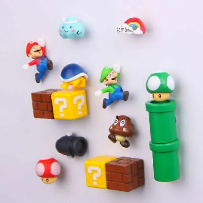 $14.99 • Buy 3D Super Mario DIY Resin Fridge Wall Magnet Sticker Refrigerator Decoration AU