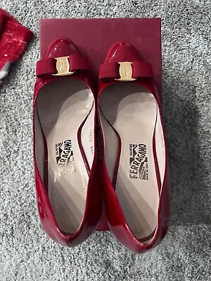 Ferragamo Red Court Shoes • £60