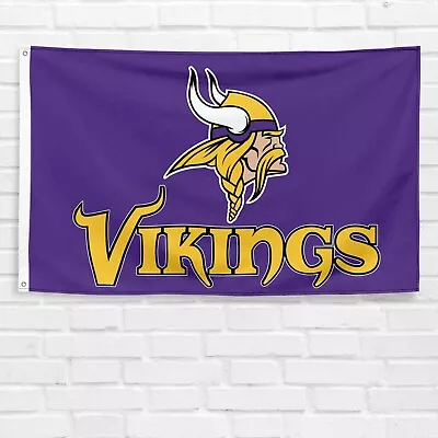 For Minnesota Vikings 3x5 Ft Banner NFL Football Champions Man Cave Flag • $13.99