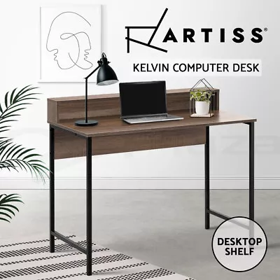 Artiss Computer Desk Shelf Home Office Study Table Oak 100CM • $74.95