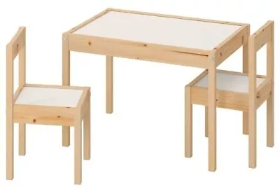 New IKEA LATT Children's Small Table & 2 Chairs Wooden Pine Kids Play Room Set  • £44.49