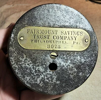 1905 Antique Fairmount Savings Trust Company Philadelphia Pa Circular Coin Bank • $39.95