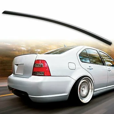 Fyralip Rear Trunk Lip Spoiler For 98-05 VW Jetta Mk4 Volkswagen Unpainted Black • $61.56