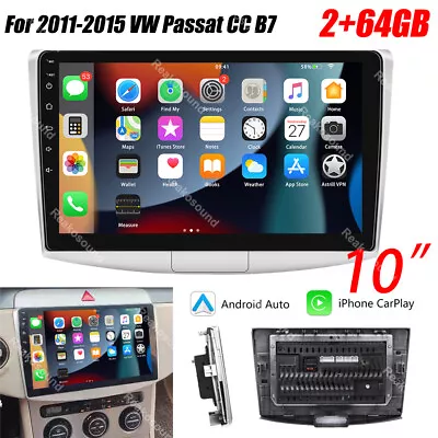 64GB 10  For 2011-2015 VW Passat CC B7 Carplay GPS NAVI Car FM Radio Stereo BT • $119.50