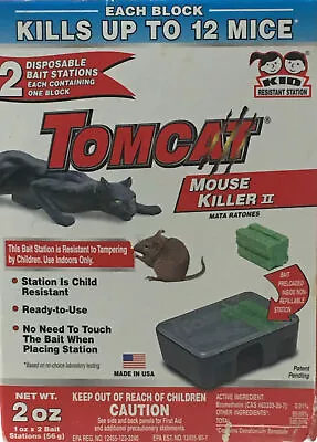 **Tomcat Mouse Killer Disposable Trap Bait Station Rat Mice Rodent Poison Indoor • $6.99