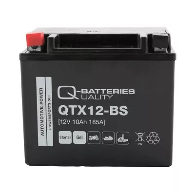 YTX12BS/YTX12-BS Equivalent Gel 12V 10Ah 185A Motorcycle Battery QTX12-BS • £37.99