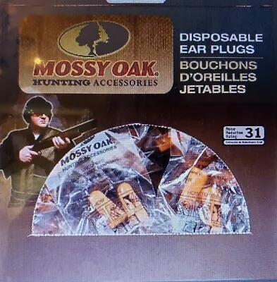 NEW Mossy Oak Bulk Box Disposable Ear Plugs Hunting Individually Wrapped  • $9.95