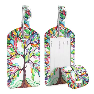 [2 Pack] Luggage Tags Name Card Holder Travel Bag Suitcase Backpack Labels • $7.99