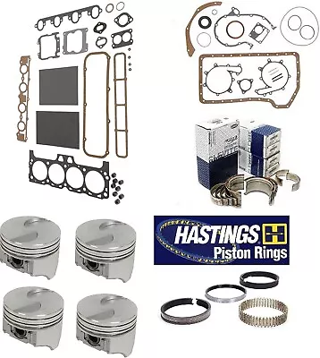 REBUILD Engine Kit W/Gaskets+Pistons+Rings+Rod Bearing Mercruiser 470 224ci 3.7L • $503.48