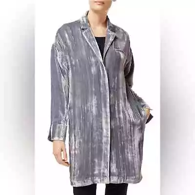 J Brand Gray Velvet Duster Jacket X-Small • $99.96