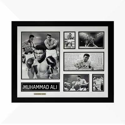 $108 • Buy Muhammad Ali Signed & Framed Memorabilia - White/Black Limited Edition - Boxing