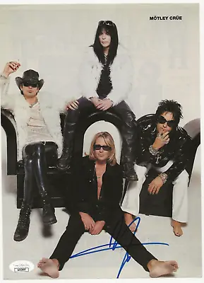 Vince Neil Of Motley Crue REAL Hand SIGNED Mag Pinup Photo JSA COA Glam • $79.99