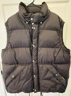 Polo Ralph Lauren Duck Down Full Zip Puffer Vest Black Mens 2XB BIG W HOOD • $55