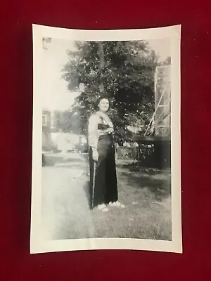 Vintage Snapshot Of A Woman In A Circus Costume • $6.17