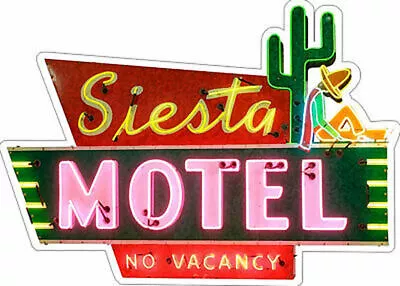 Siesta Motel Neon Image Laser Cut Metal Sign (not Real Neon) • $59.95